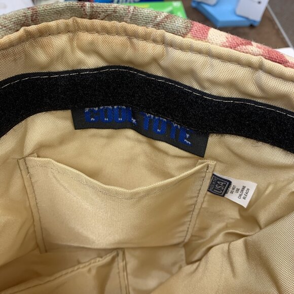 Cool Tote Adjustable Insulated Floral Bag Beige & Red Fabric Made In USA - Picture 6 of 11